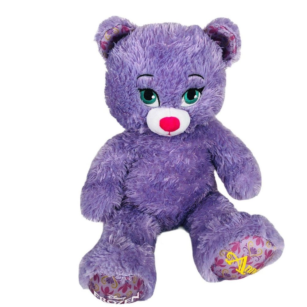 Build A Bear Frozen Princess Anna Purple Sparkle Disney Plush Toy Stuffed Animal
